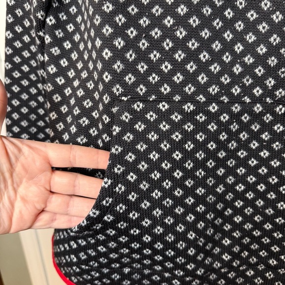 T by Talbots Fleeceback Half-Zip Pullover - Mini Diamond Geo Size Medium GUC - Picture 2 of 6